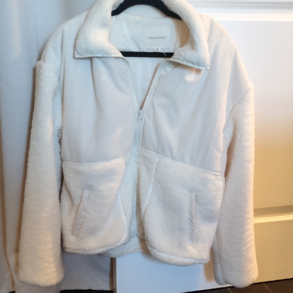 Thread & Supply White Teddy Jacket